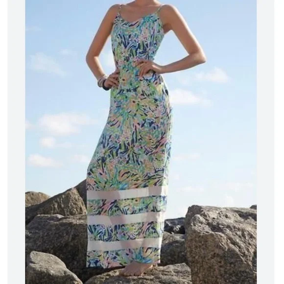 Lilly Pulitzer Deanna maxi dress sea soirée resort white XS women’s - Picture 2 of 9